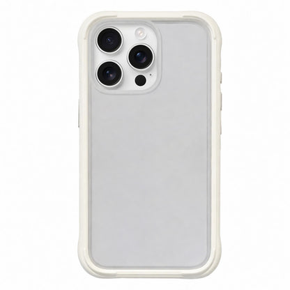 For iPhone 16 Pro Silicone Frame Bumper Frosted Back Panel Phone Case - White - EDA010237208A