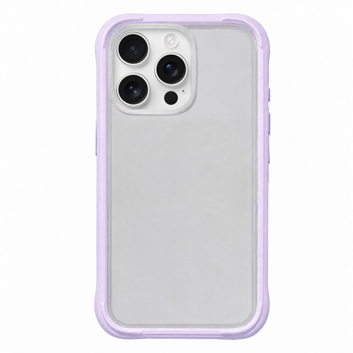 For iPhone 16 Pro Silicone Frame Bumper Frosted Back Panel Phone Case - Morandi Purple - EDA010237208E