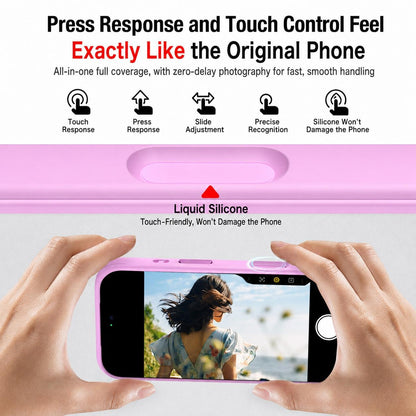 For iPhone 16 Silicone Frame Bumper Frosted Back Panel Phone Case - Grey Pink - EDA010237209C