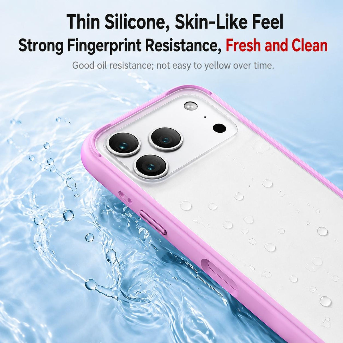 For iPhone 17 Silicone Frame Bumper Frosted Back Panel Phone Case - White - EDA010237206A