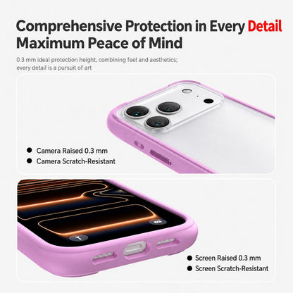For iPhone 18 Silicone Frame Bumper Frosted Back Panel Phone Case - White - EDA010237201A