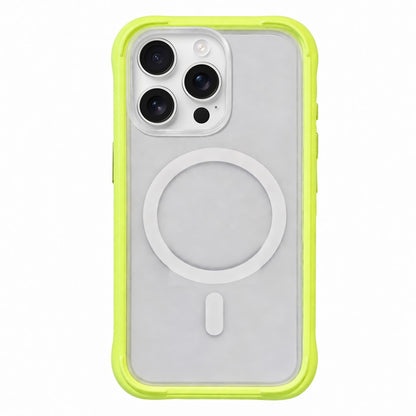 For iPhone 16 Pro Max Silicone Frame Bumper Magnetic Frosted Back Panel Phone Case - Green - EDA010243007F