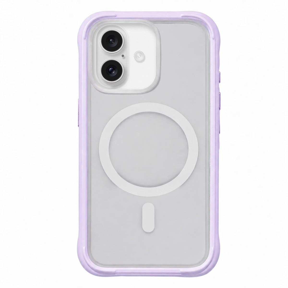 For iPhone 16 Silicone Frame Bumper Magnetic Frosted Back Panel Phone Case - Morandi Purple - EDA010243009E