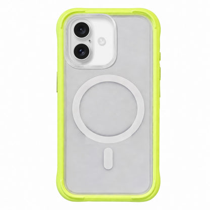 For iPhone 16 Silicone Frame Bumper Magnetic Frosted Back Panel Phone Case - Green - EDA010243009F