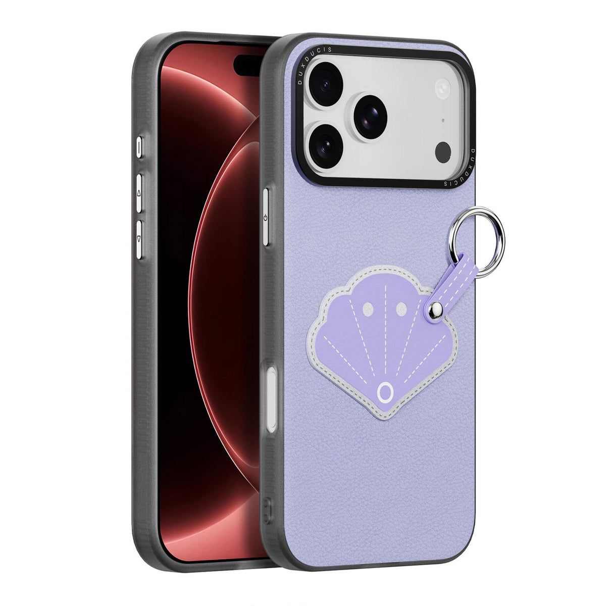 For iPhone 18 Pro Max / 17 Pro Max DUX DUCIS LUVY Series Ring Phone Case with Lanyard - Lilac Purple Shell - EDA010244202C