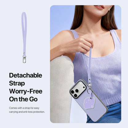 For iPhone 18 Pro Max / 17 Pro Max DUX DUCIS LUVY Series Ring Phone Case with Lanyard - Lilac Purple Shell - EDA010244202C