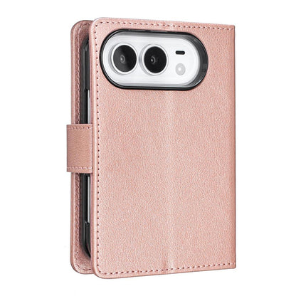 For iPhone Duo Litchi Texture RFID Anti-theft Leather Phone Case - Gold - EDA010245801C
