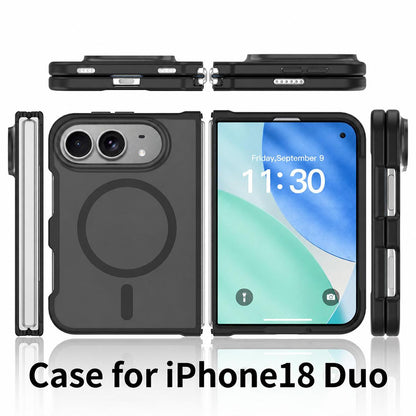 For iPhone Duo XDcase Skin Feel Frosted PC Hybrid TPU Magnetic Phone Case - Black - EDA010248001B