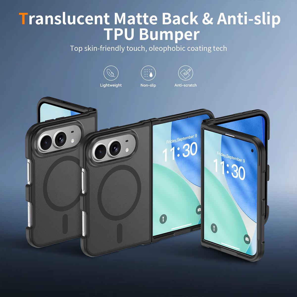 For iPhone Duo XDcase Skin Feel Frosted PC Hybrid TPU Magnetic Phone Case - Black - EDA010248001B