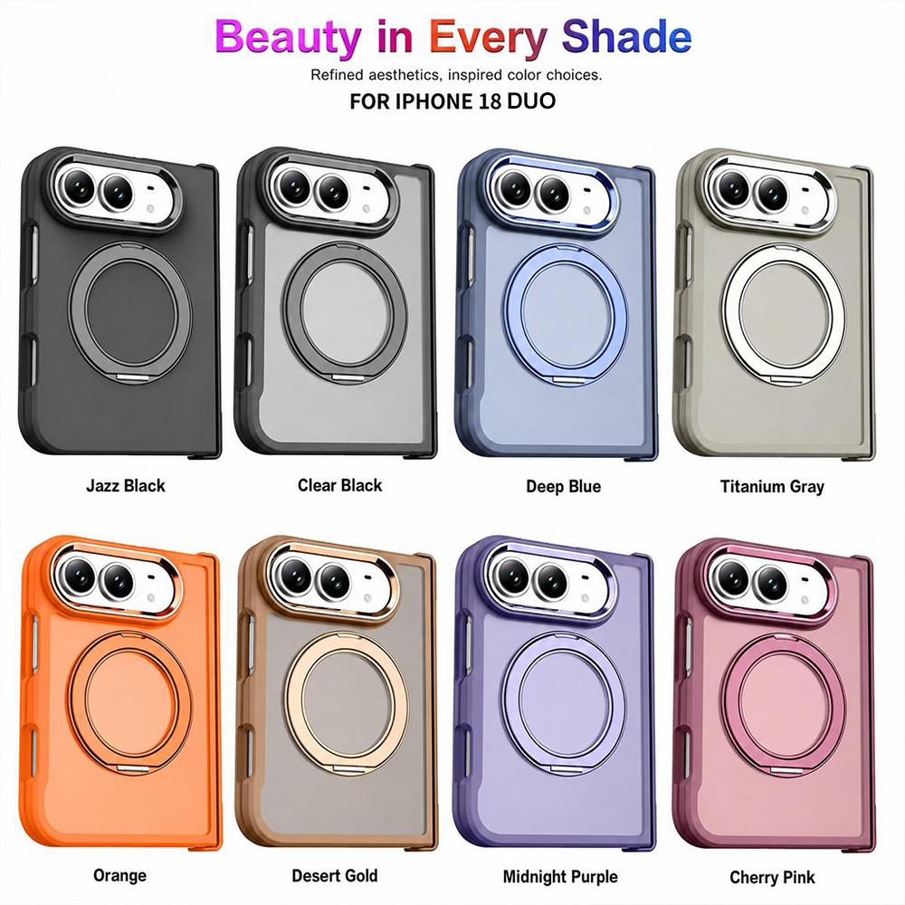 For iPhone Duo XDcase Armor-style Hinge Protection Magnetic Ring Holder Phone Case - Orange - EDA010248501A