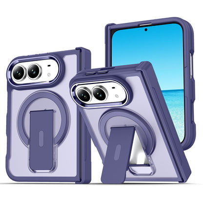 For iPhone Duo XDcase Invisible Fold Holder Magnetic Phone Case - Midnight Purple - EDA010248701B