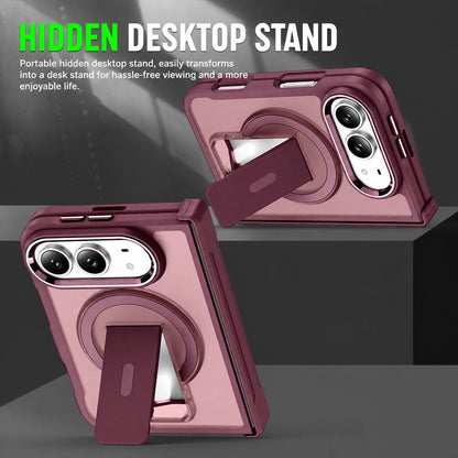 For iPhone Duo XDcase Invisible Fold Holder Magnetic Phone Case - Jazz Black - EDA010248701C