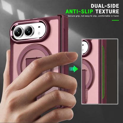 For iPhone Duo XDcase Invisible Fold Holder Magnetic Phone Case - Jazz Black - EDA010248701C