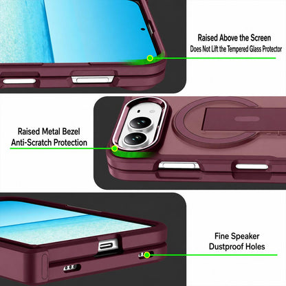 For iPhone Duo XDcase Invisible Fold Holder Magnetic Phone Case - Transparent Black - EDA010248701F