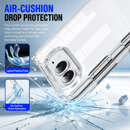 For iPhone Duo Crystal Acrylic Magnetic Integrated Hinge Phone Case - Transparent - EDA010249401A