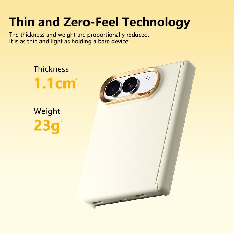 For iPhone Duo ABEEL Lightweight Zero Skin Feel Magnetic PC Phone Case - Black - EDA010250901A