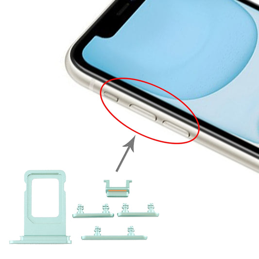 SIM Card Tray + Side Key for iPhone 11(Green)