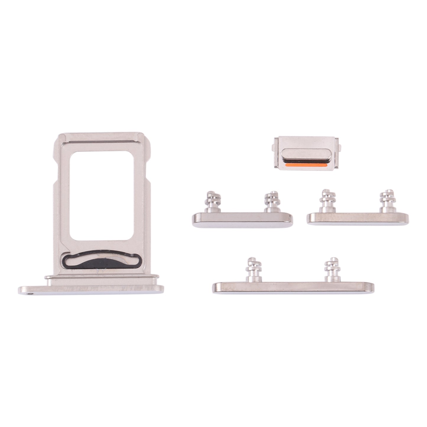 SIM Card Tray + SIM Card Tray + Side Keys for iPhone 13 Pro(Silver)