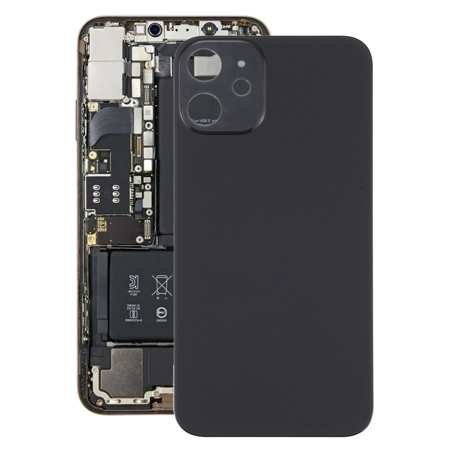 Battery Back Cover for iPhone 12 Mini(Black)