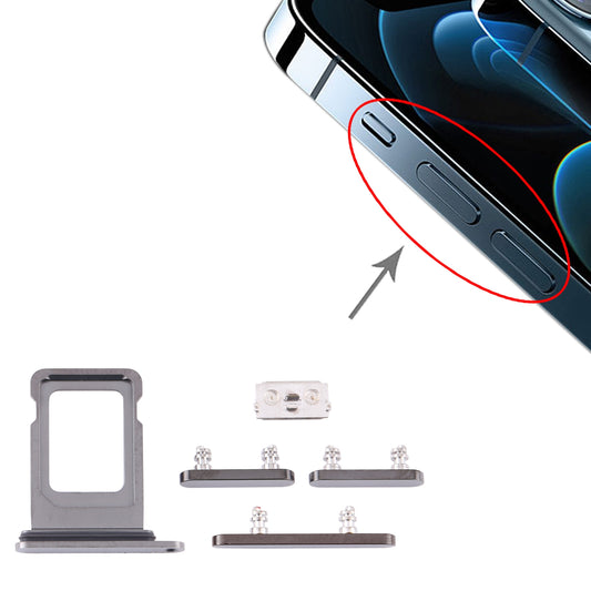 SIM Card Tray + Side Keys for iPhone 12 Pro Max(Graphite)