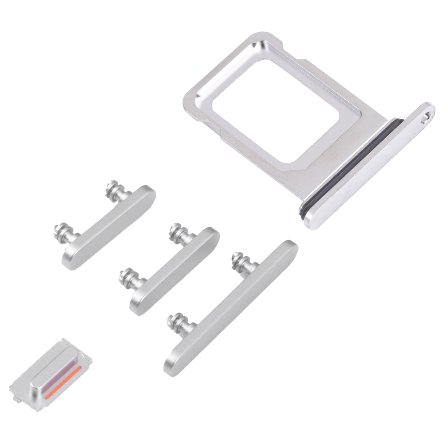 SIM Card Tray + SIM Card Tray + Side Keys for iPhone 14 Pro (Silver)