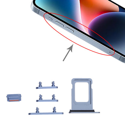 SIM Card Tray + SIM Card Tray + Side Keys for iPhone 14 Plus (Blue)