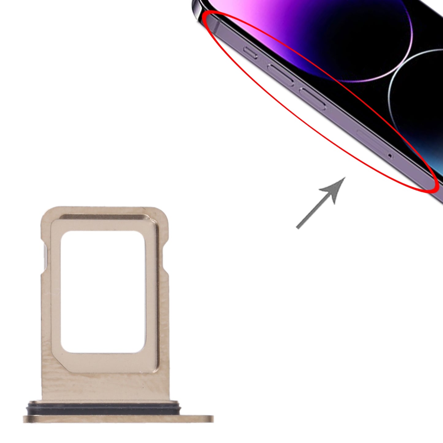 SIM Card Tray for iPhone 14 Pro Max (Gold)