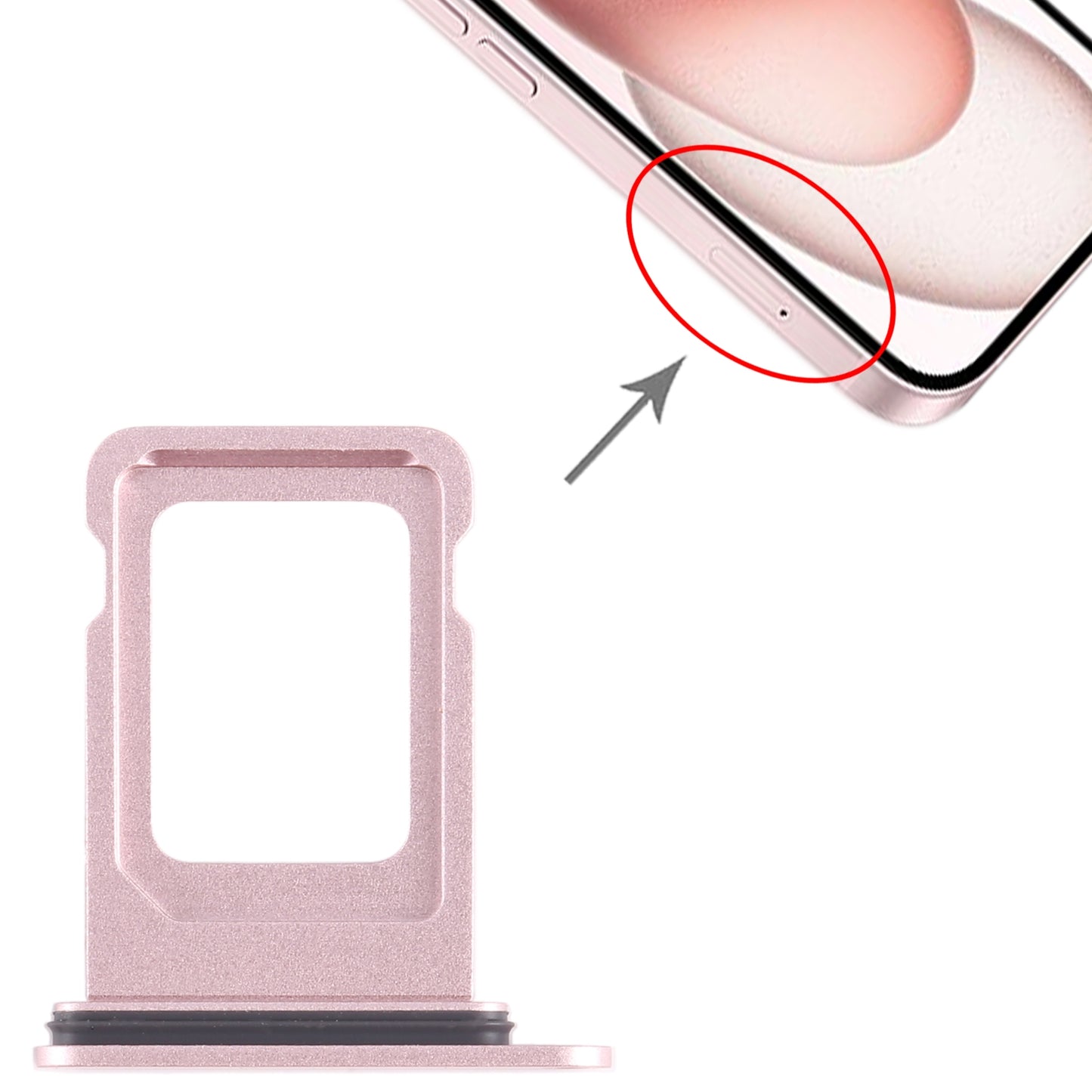 For iPhone 15 Plus SIM Card Tray (Pink)