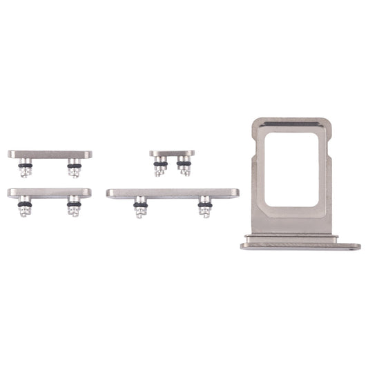 For iPhone 16 Pro Original SIM Card Tray + Side Keys (Silver)