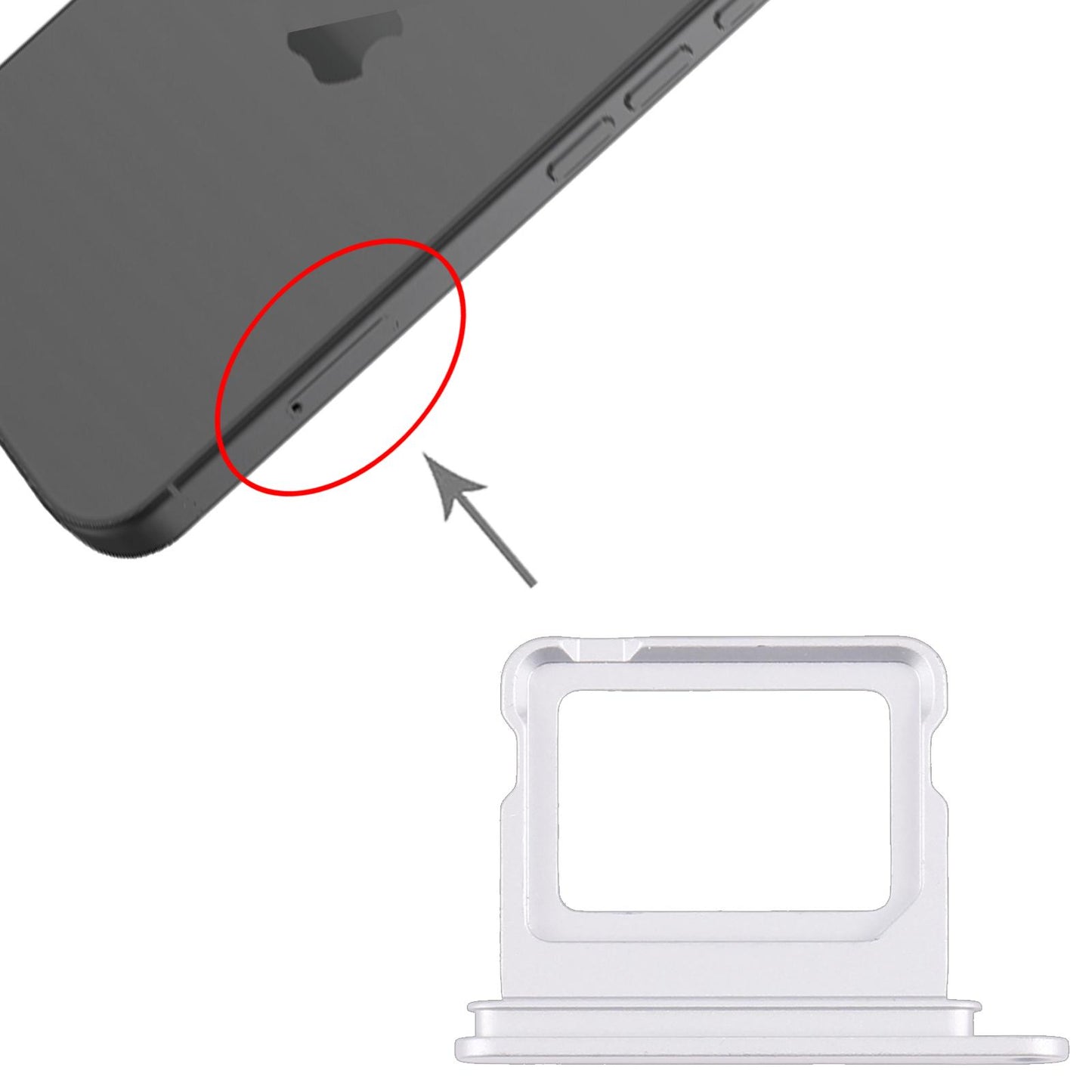 For iPhone 17 SIM Card Tray (White)