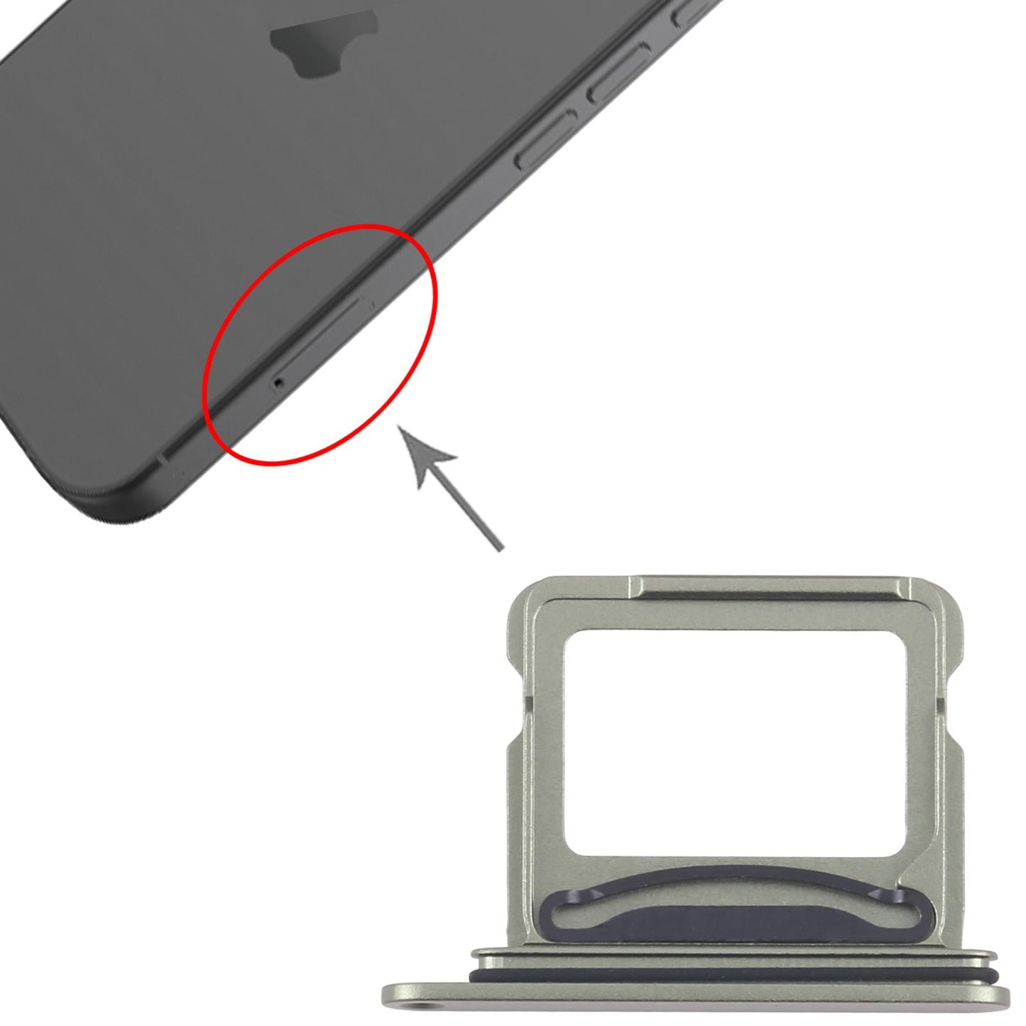For iPhone 17 SIM + SIM Card Tray (Green)