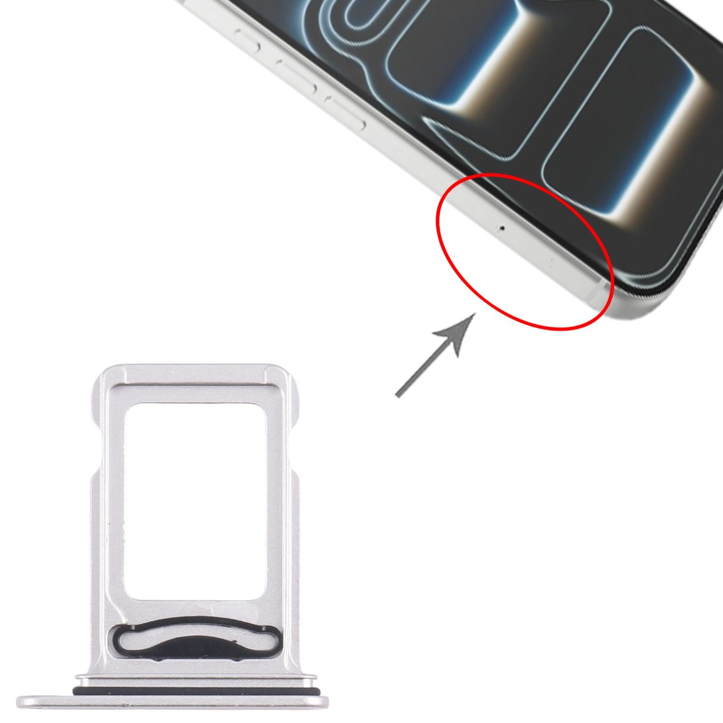 For iPhone 17 Pro Max SIM + SIM Card Tray (White)
