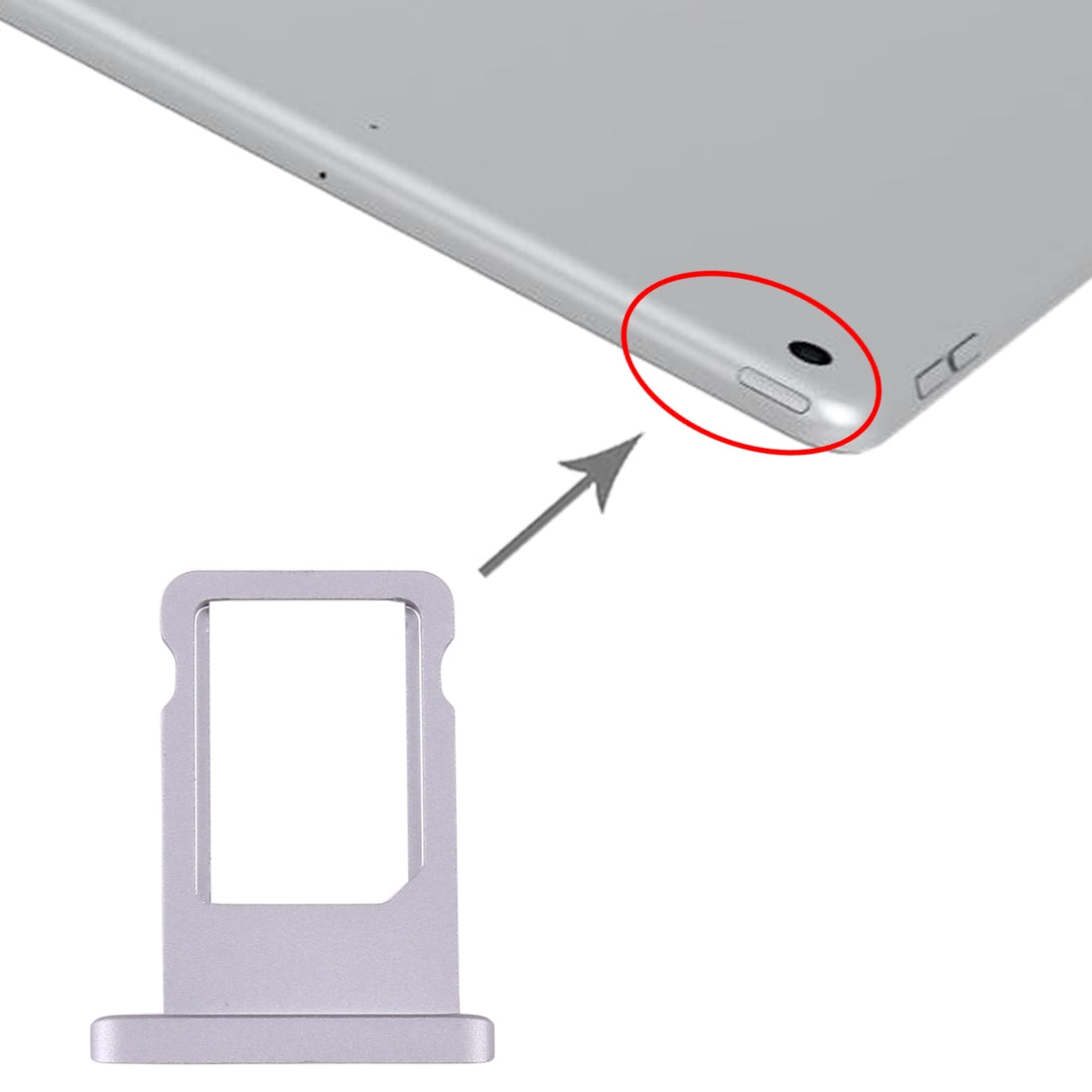 SIM Card Tray for iPad 10.2 inch 7th A2200 / A2198 / A2232 (Grey)