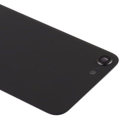 Glass Battery Back Cover with Camera Lens Frame for iPhone SE 2020(Black)