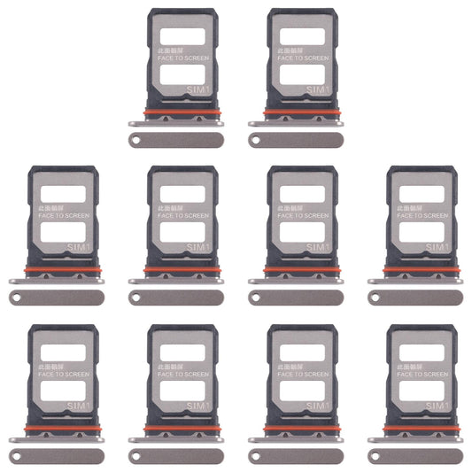 For Xiaomi 14T Pro 5G 10pcs Original SIM Card Tray + SIM Card Tray (Gold)