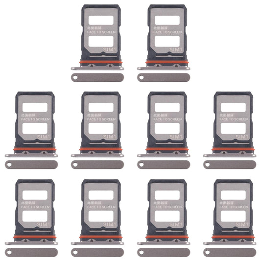 For Xiaomi 14T Pro 5G 10pcs Original SIM Card Tray + SIM Card Tray (Gold)