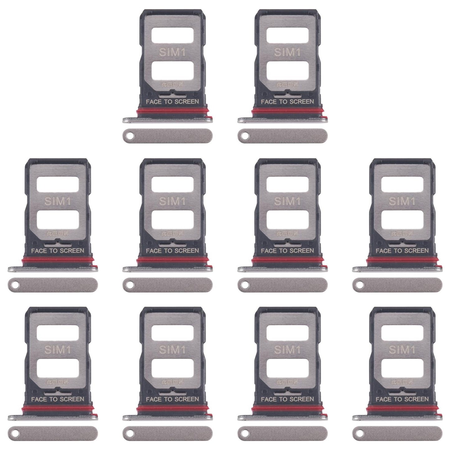 For Xiaomi 14T 5G 10pcs Original SIM Card Tray + SIM Card Tray (Gold)