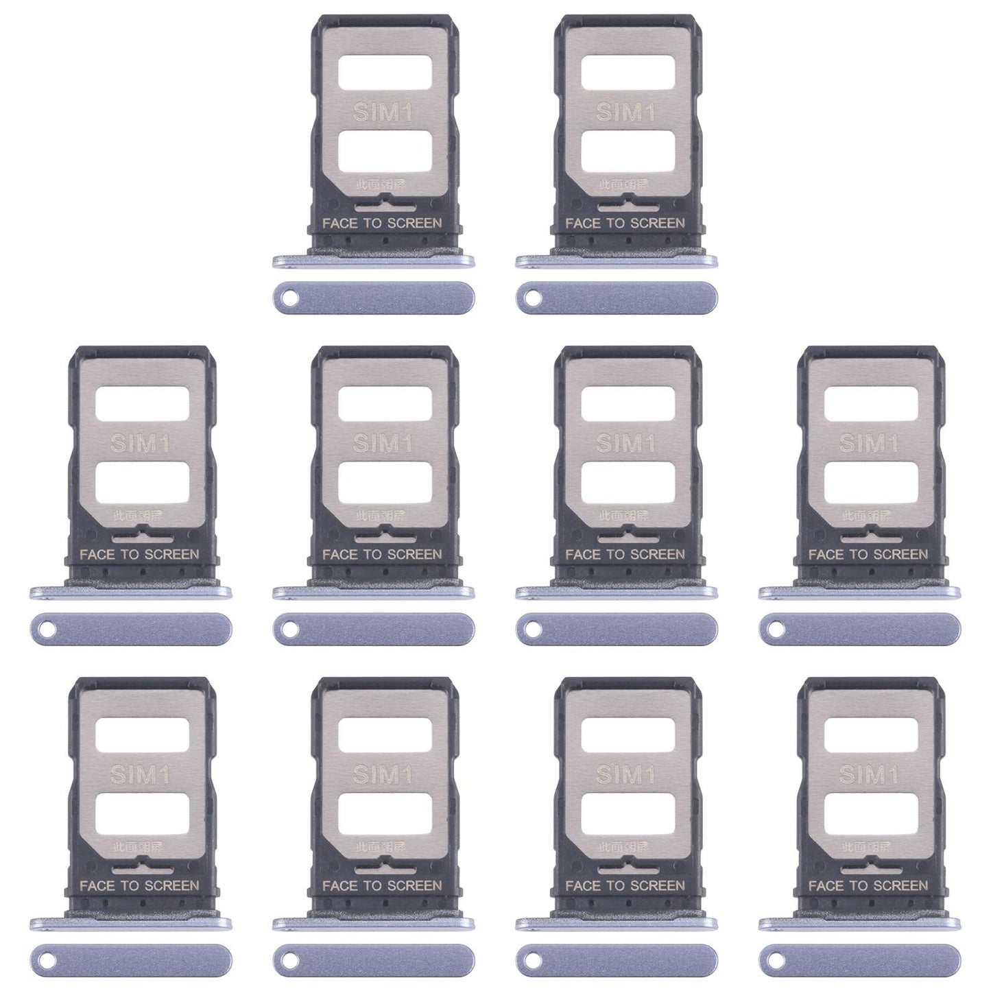 For Xiaomi 14T 5G 10pcs Original SIM Card Tray + SIM Card Tray (Blue)