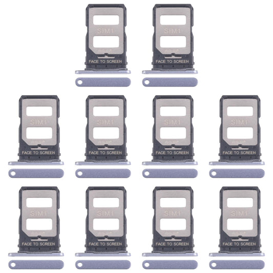 For Xiaomi 14T 5G 10pcs Original SIM Card Tray + SIM Card Tray (Blue)