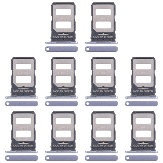 For Xiaomi 14T 5G 10pcs Original SIM Card Tray + SIM Card Tray (Blue)