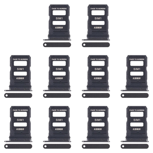 For Xiaomi 15 10pcs Original SIM Card Tray + SIM Card Tray (Black)