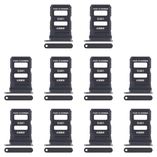 For Xiaomi 15 10pcs Original SIM Card Tray + SIM Card Tray (Black)