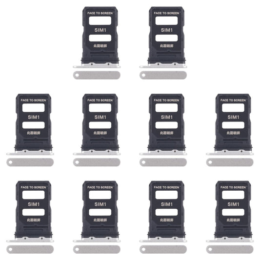 For Xiaomi 15 10pcs Original SIM Card Tray + SIM Card Tray (Gold)