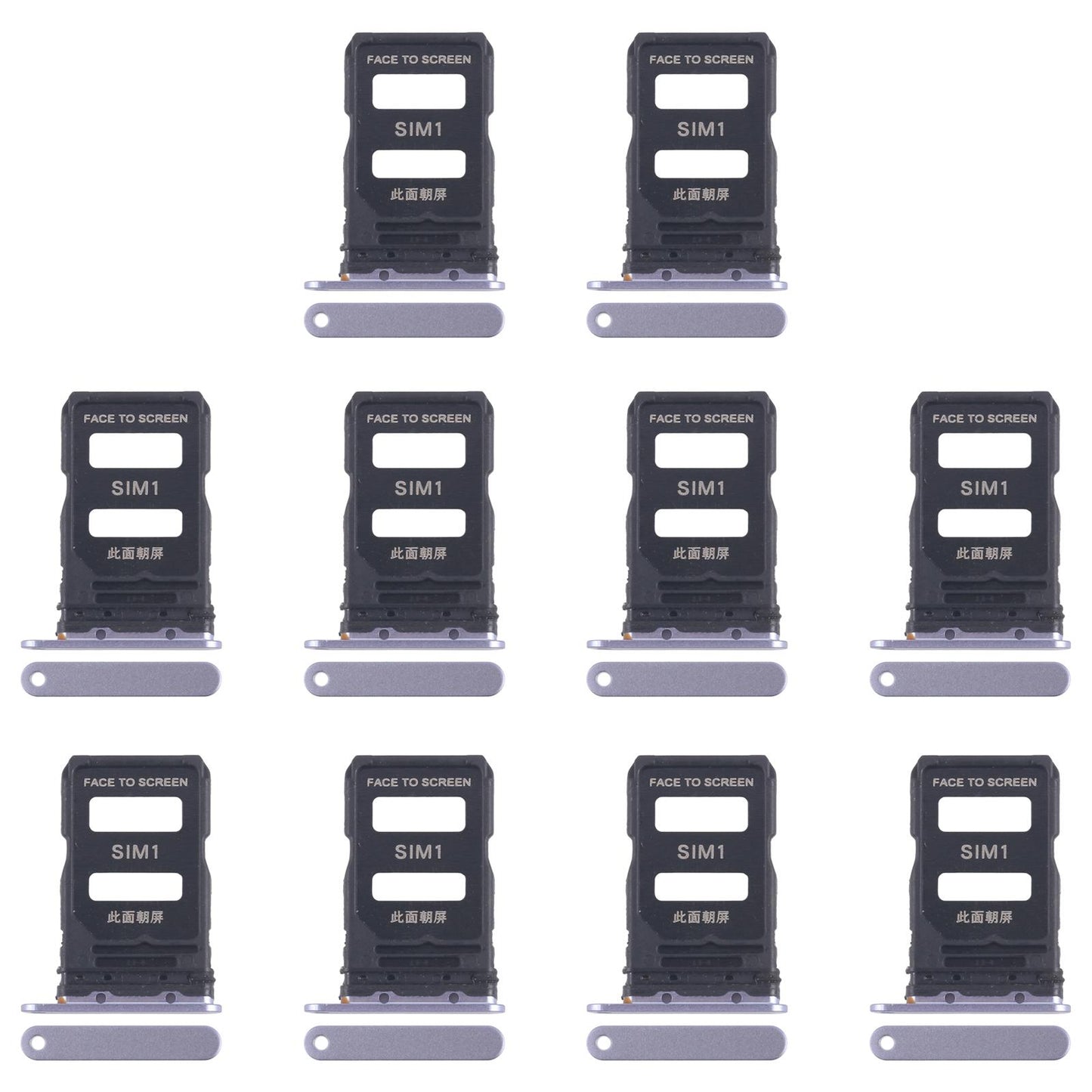 For Xiaomi 15 10pcs Original SIM Card Tray + SIM Card Tray (Blue)