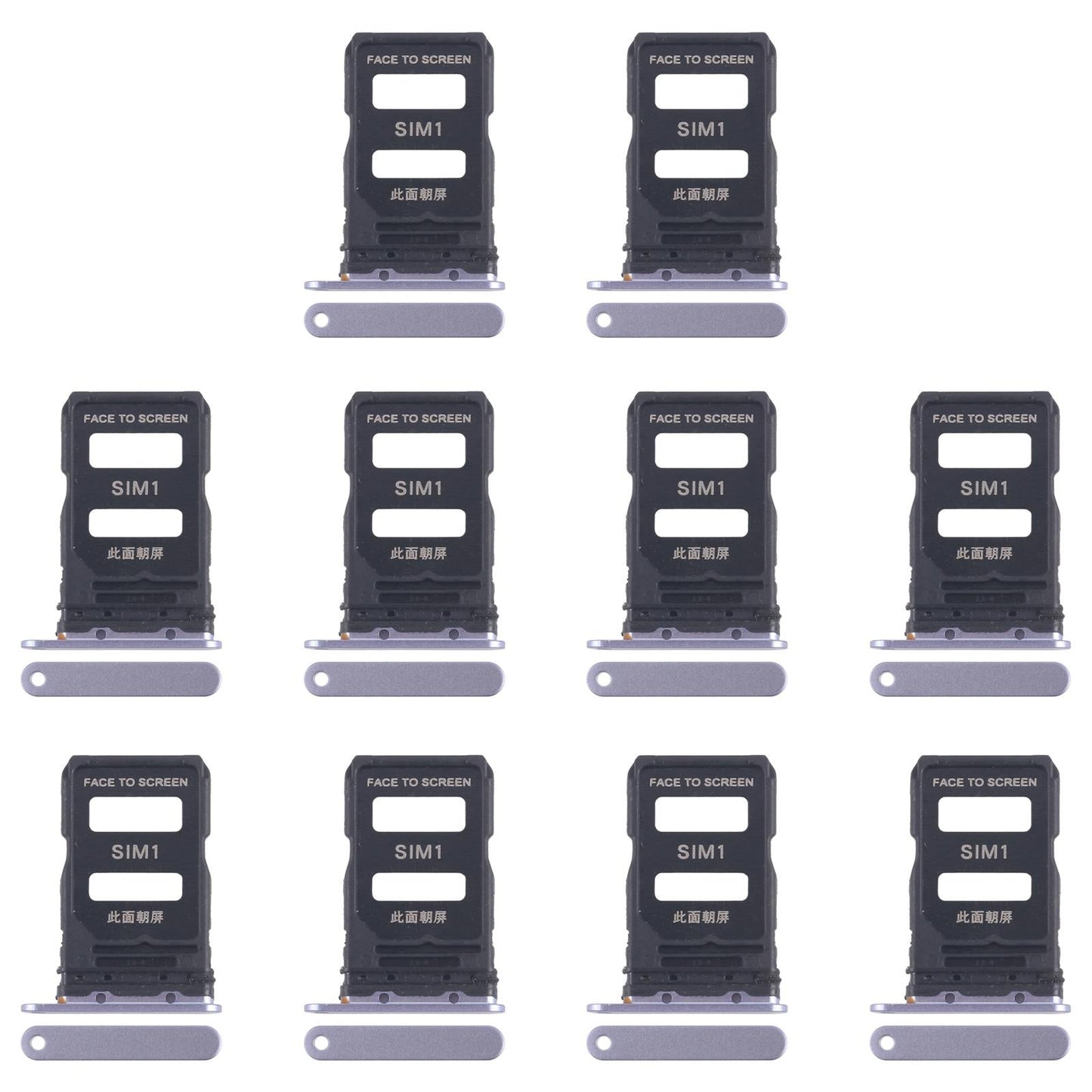 For Xiaomi 15 10pcs Original SIM Card Tray + SIM Card Tray (Blue)