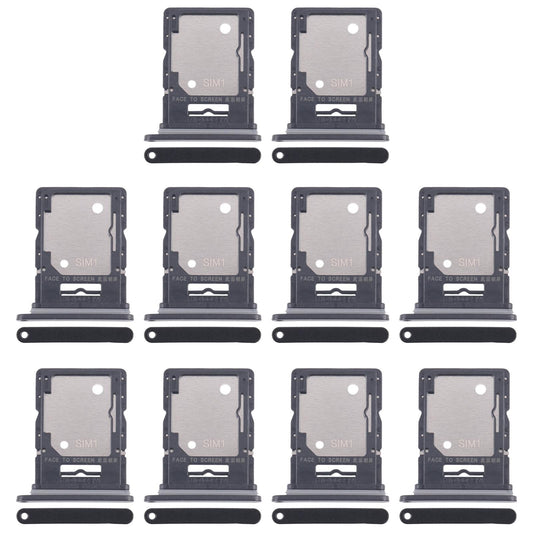 For Xiaomi Redmi Note 14 5G 10pcs Original SIM + SIM / Micro SD Card Tray (Black)