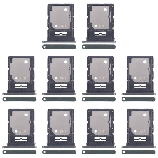 For Xiaomi Redmi Note 14 5G 10pcs Original SIM + SIM / Micro SD Card Tray (Dark Green)