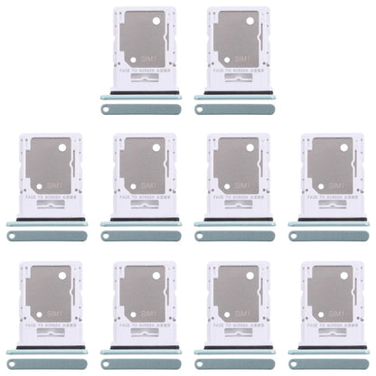 For Xiaomi Redmi Note 14 5G 10pcs Original SIM + SIM / Micro SD Card Tray (Light Green)