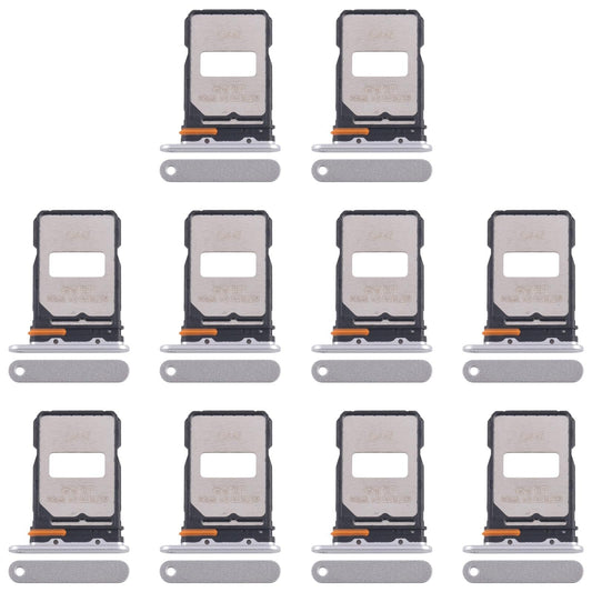For Xiaomi Redmi Turbo 4 Pro 10pcs Original SIM Card Tray + SIM Card Tray (Silver)