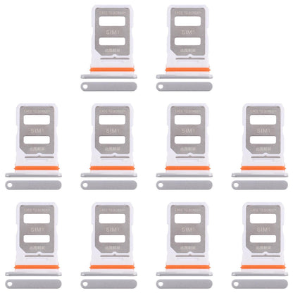 For Xiaomi Redmi Turbo 4 10pcs Original SIM Card Tray + SIM Card Tray (Silver)